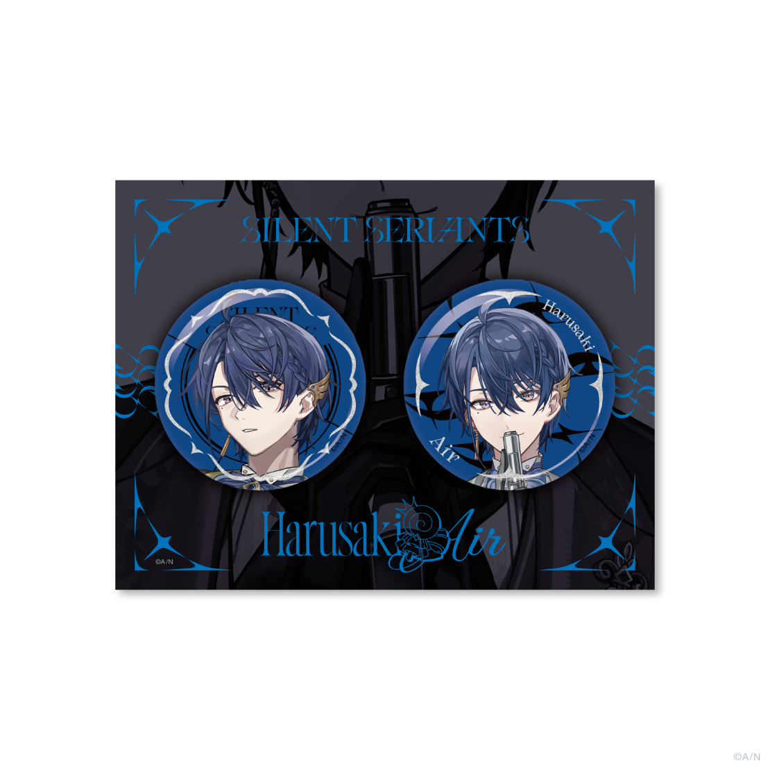 【SILENT SERVANTS】箔押し缶バッジセット