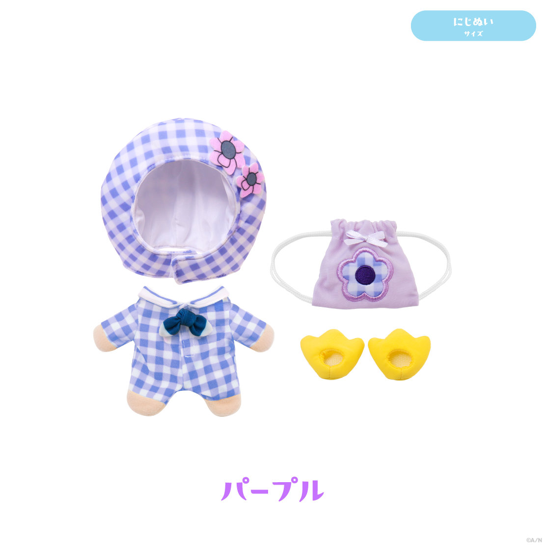 【なついろスタイル】わくわくにじぬいスイミングセット・ギンガムセーラー