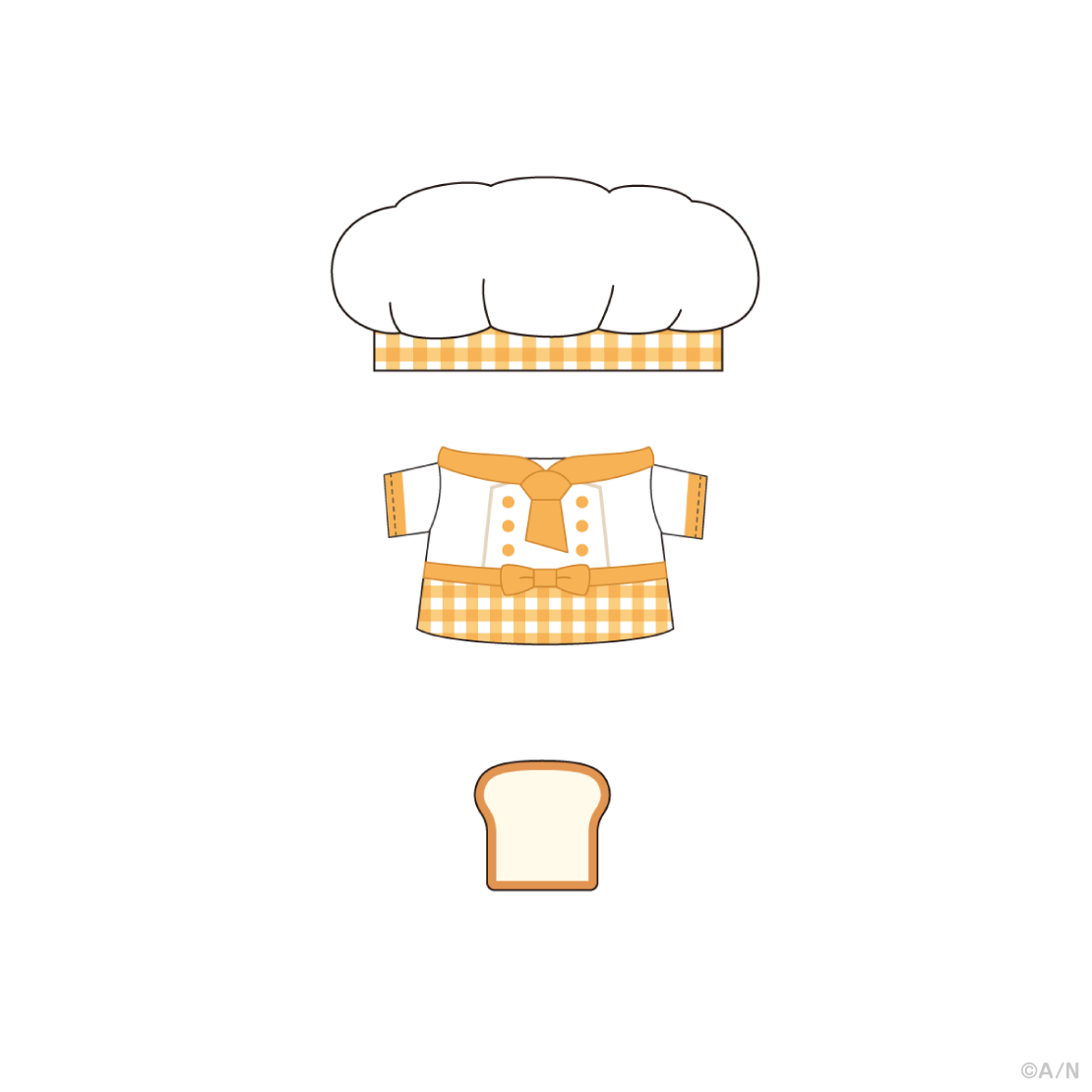 【ゆかいなパンやさん】パンやさん制服セット【にじぱぺカスタム】