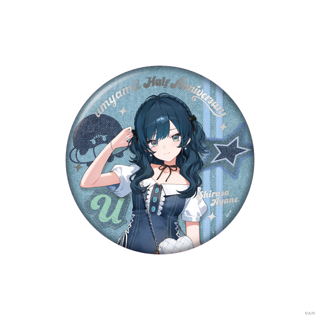 【うみゃみー Half】ビッグ箔押し缶バッジ