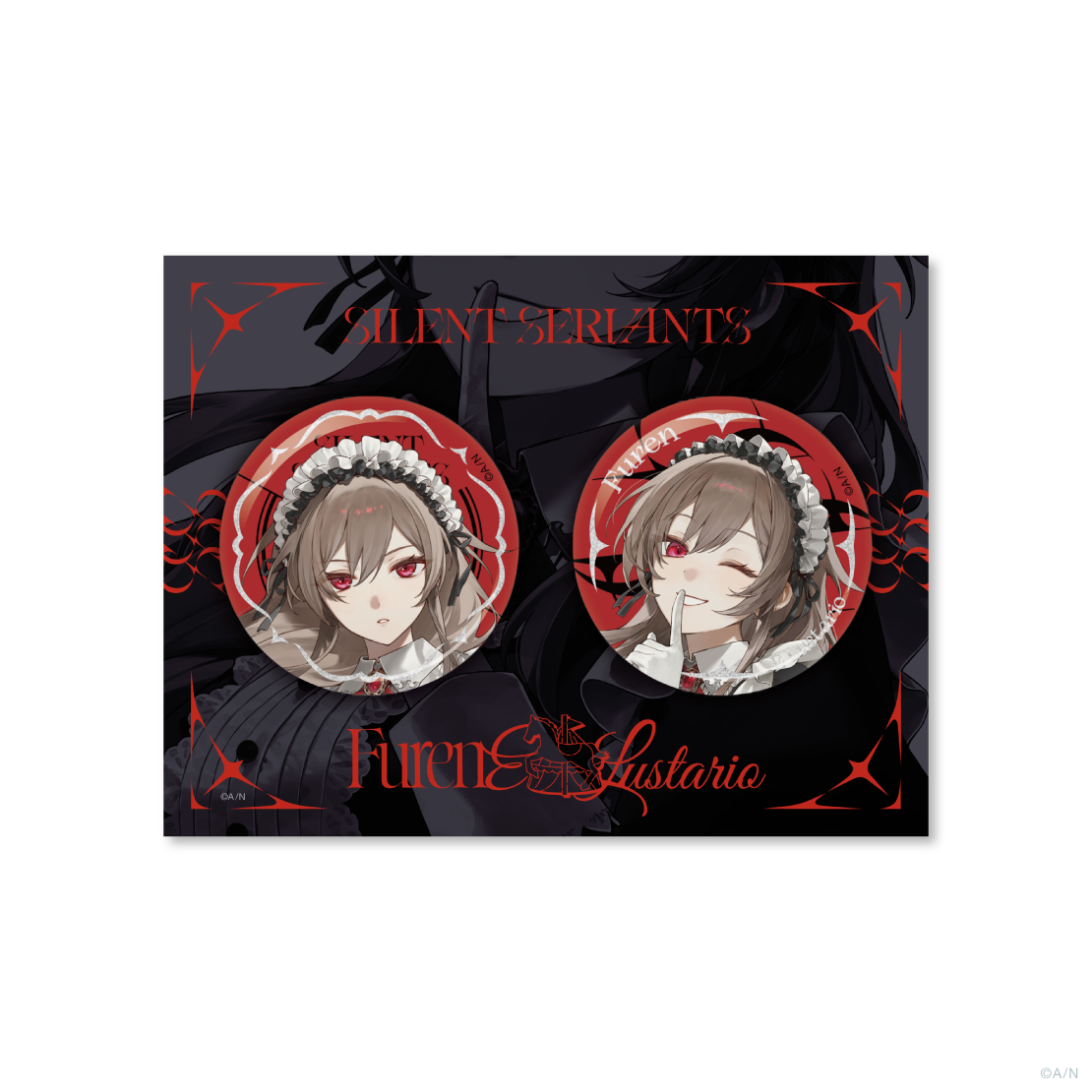 【SILENT SERVANTS】箔押し缶バッジセット