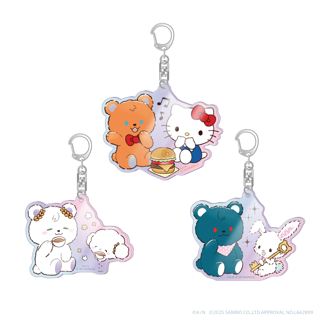 【3SKM×サンリオキャラクターズ】オーロラアクリルキーホルダー