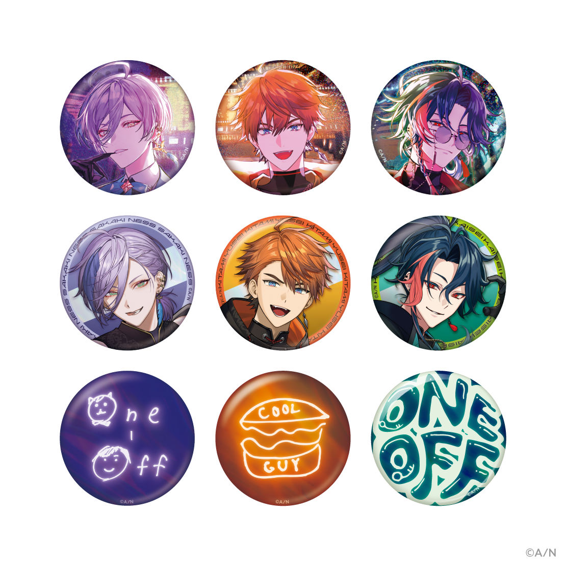 【3SKM 1st LIVE &ldquo;One-Off&rdquo;】ランダム缶バッジ