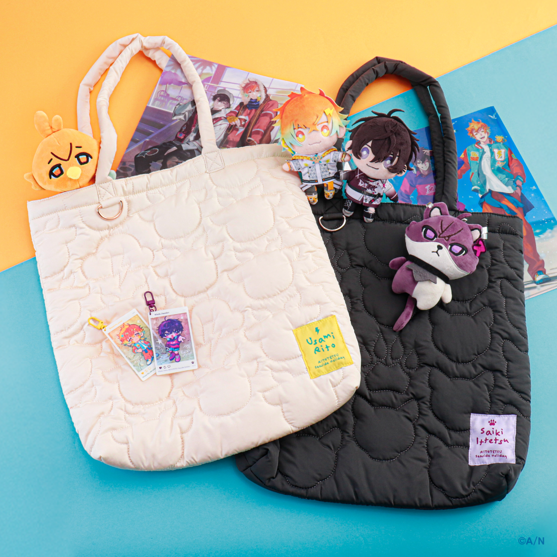 【RITOTETSU Seaside Holiday】キルティングトートバッグ