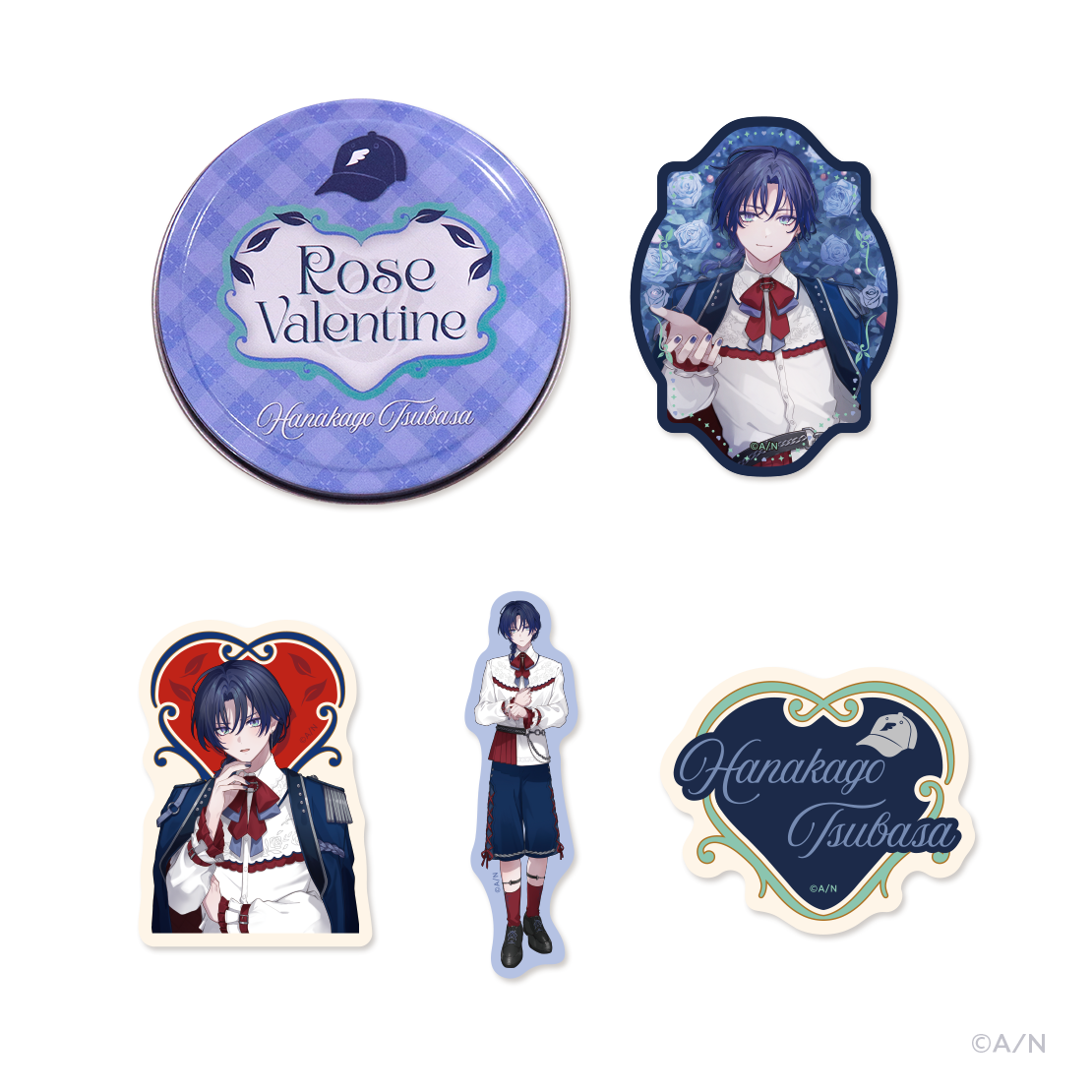 【Rose Valentine】缶入りステッカーセット