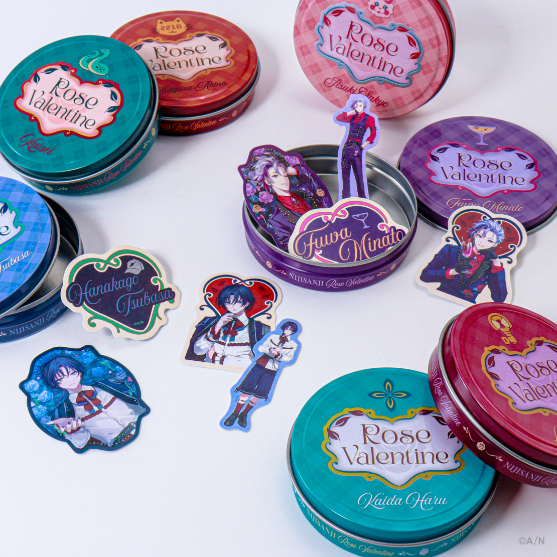 【Rose Valentine】缶入りステッカーセット