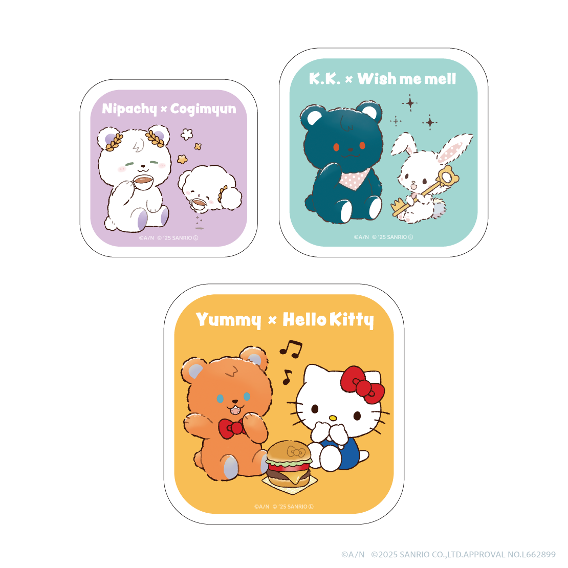 【3SKM×サンリオキャラクターズ】シール容器セット