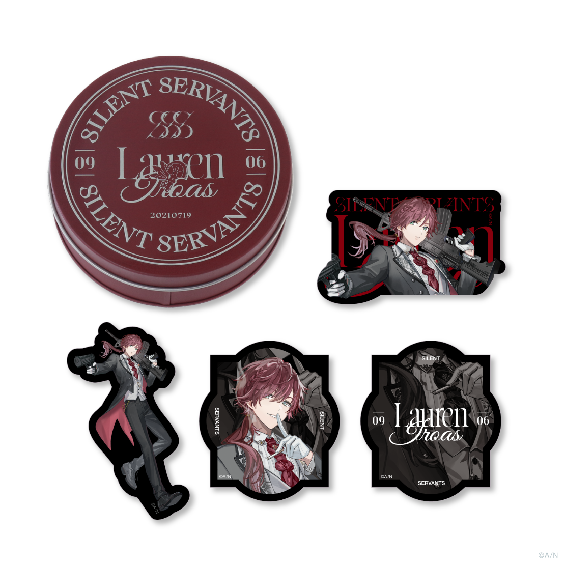 【SILENT SERVANTS】缶入りステッカーセット