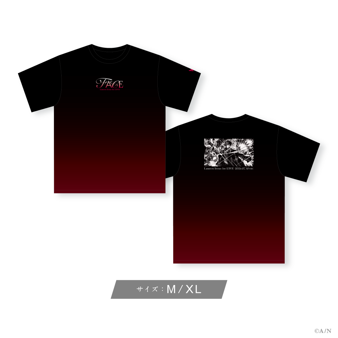 【ローレン 1st LIVE】Tシャツ【ローレン・イロアス 1st LIVE &ldquo;FACE&rdquo;】