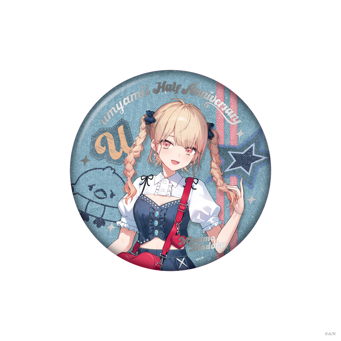 【うみゃみー Half】ビッグ箔押し缶バッジ