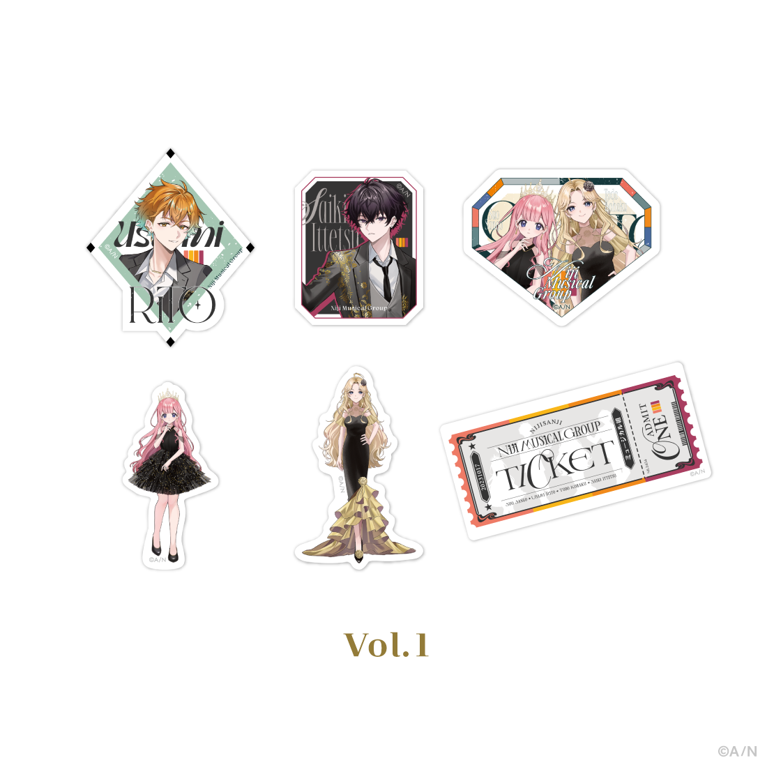 【オリジナルグッズ】ステッカーセット Vol.1【Happy Anniversary Happy Musical】