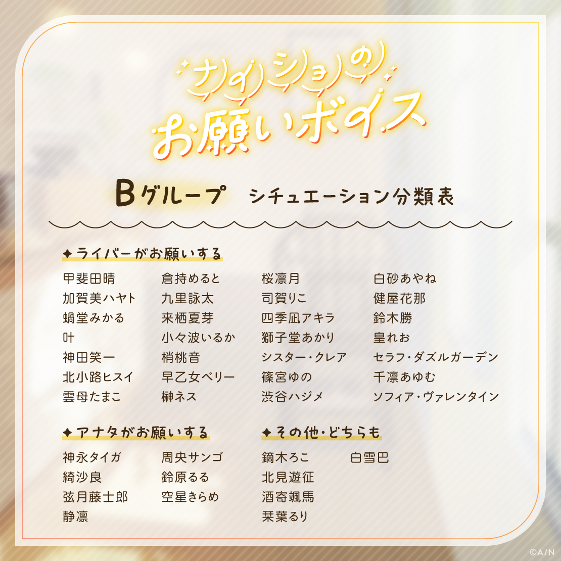 ナイショのお願いボイス - Bグループ