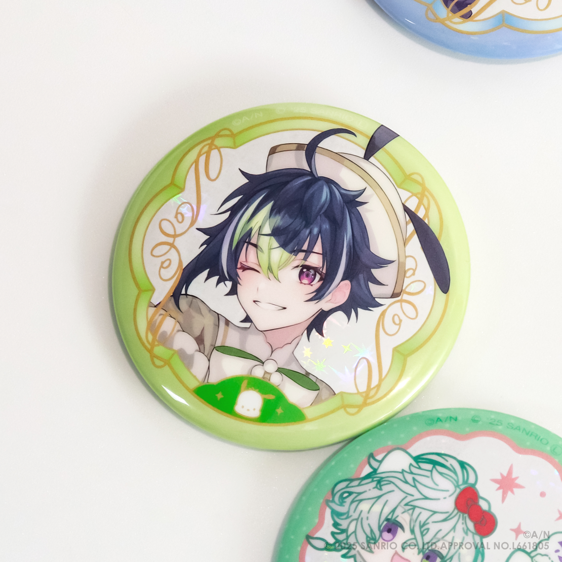 【Dytica×サンリオキャラクターズ】ランダムキラキラ缶バッジ