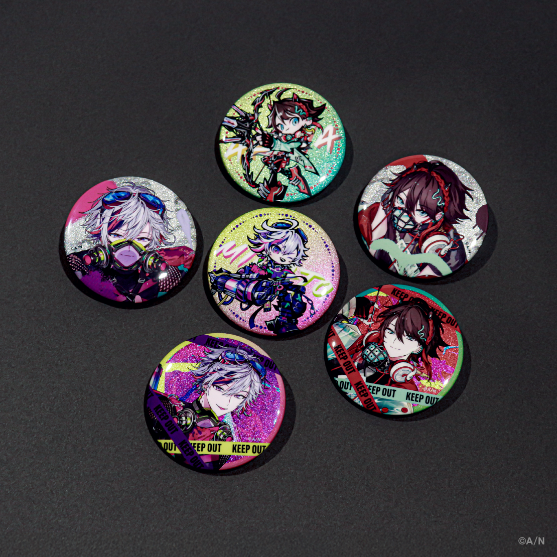 【Stun Mode】ランダムグリッター缶バッジ