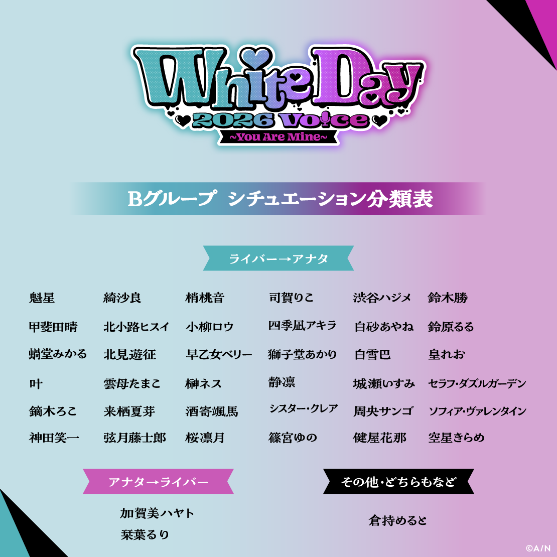 ホワイトデー2026ボイス～You Are Mine～ - Bグループ