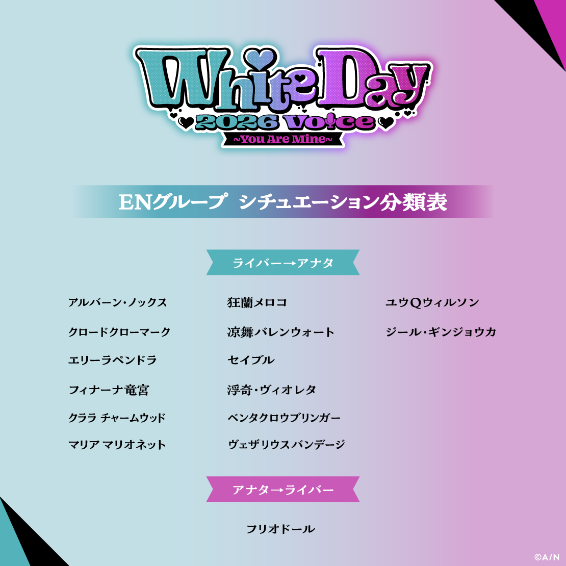 ホワイトデー2026ボイス～You Are Mine～ - ENグループ
