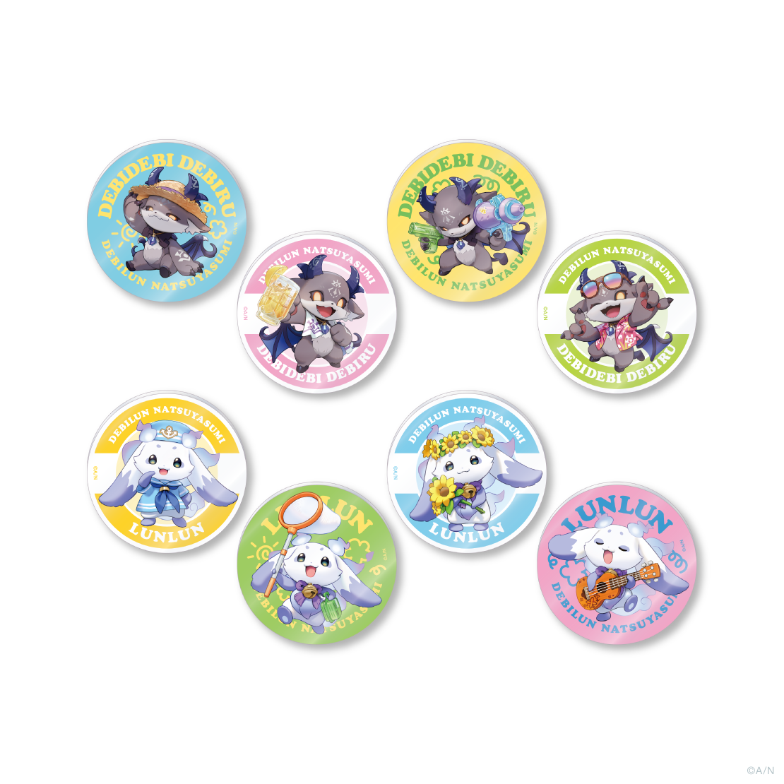 【でびるんとなつやすみ】ランダムアクリルステッカー