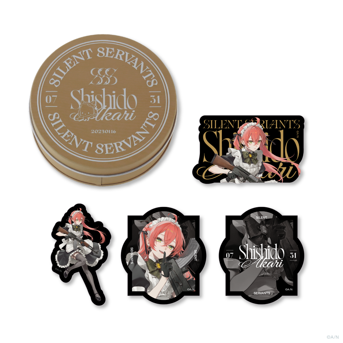 【SILENT SERVANTS】缶入りステッカーセット