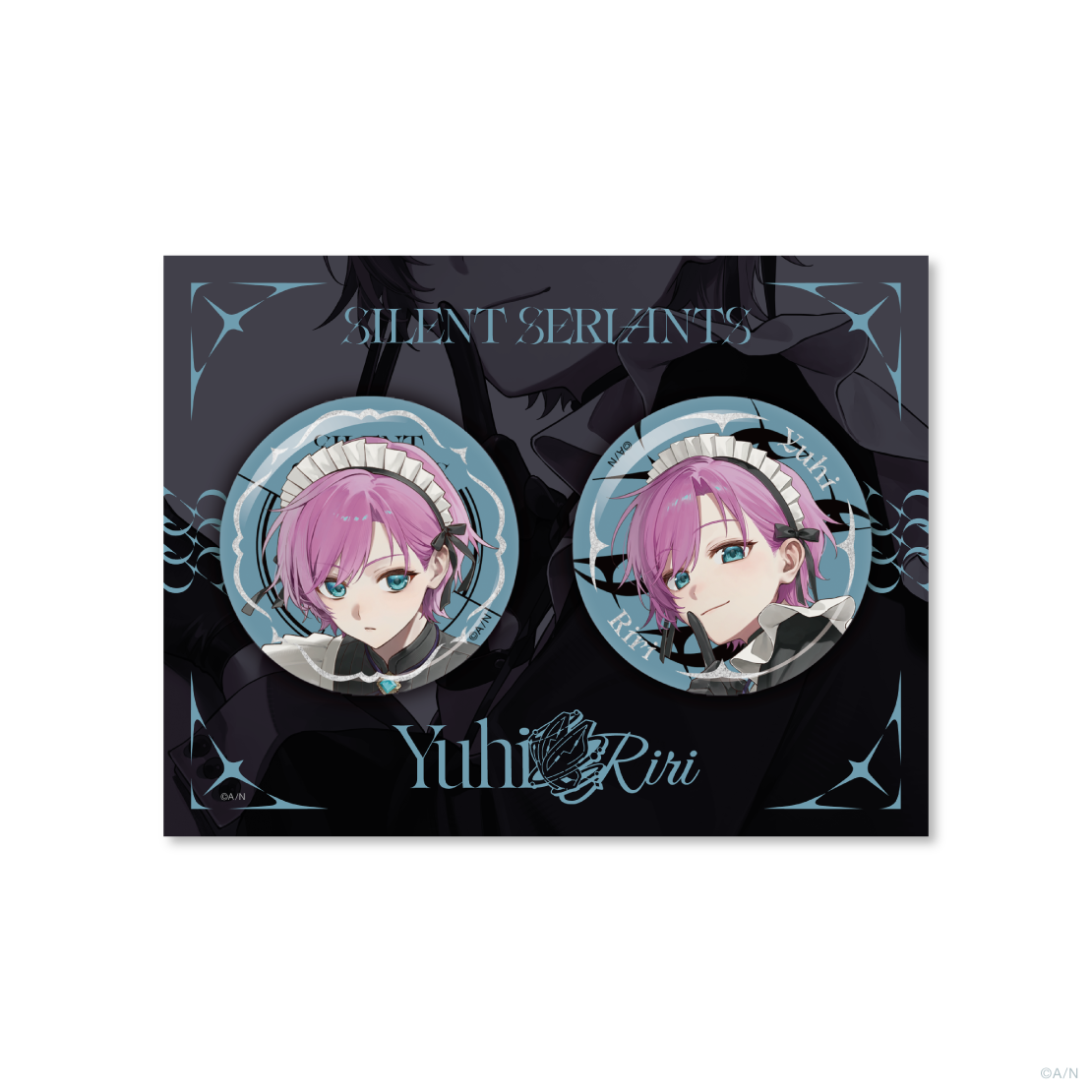 【SILENT SERVANTS】箔押し缶バッジセット