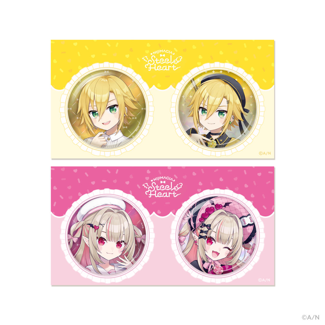 【NIJIMAGIA~Steel Heart~】缶バッジセット