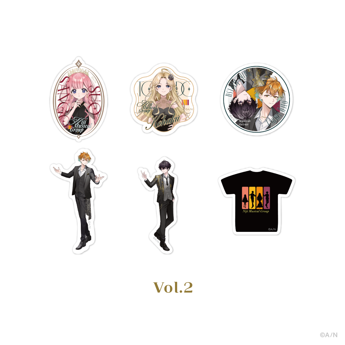 【オリジナルグッズ】ステッカーセット Vol.2【Happy Anniversary Happy Musical】