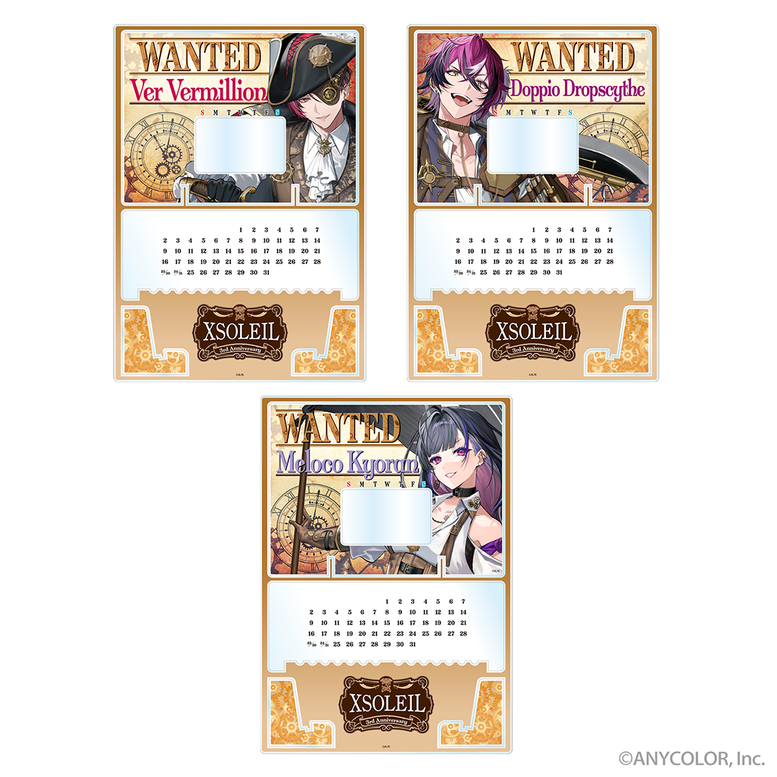 【XSOLEIL 3rd Anniversary】アクリル万年カレンダー