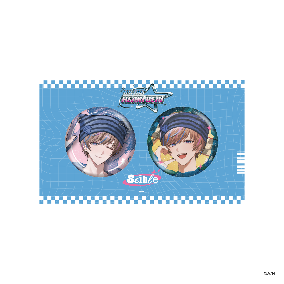 【BY THE HEARTBEAT】グリッター缶バッジセット