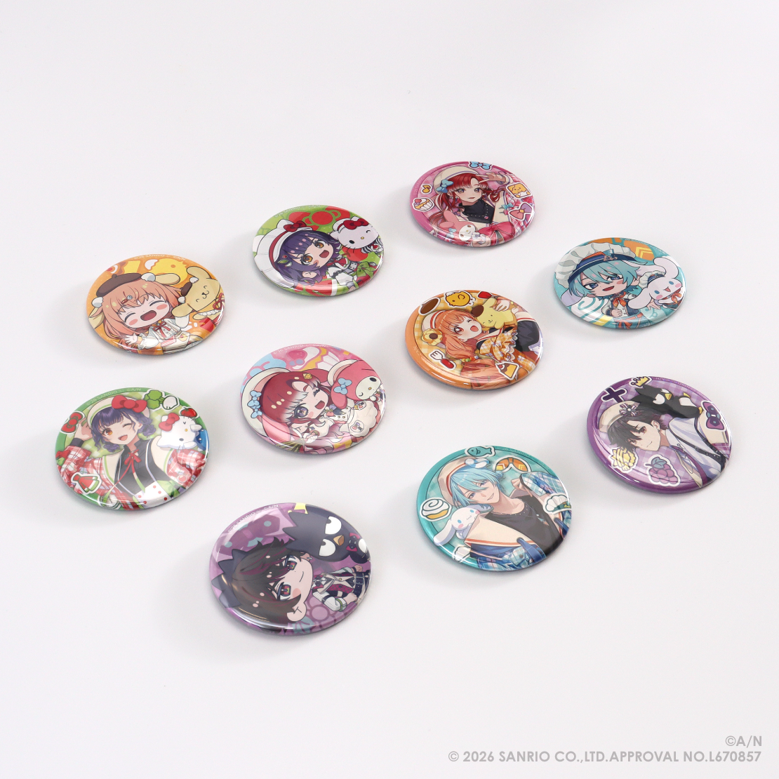 【Speciale&times;サンリオキャラクターズ】キラキラ缶バッジセット