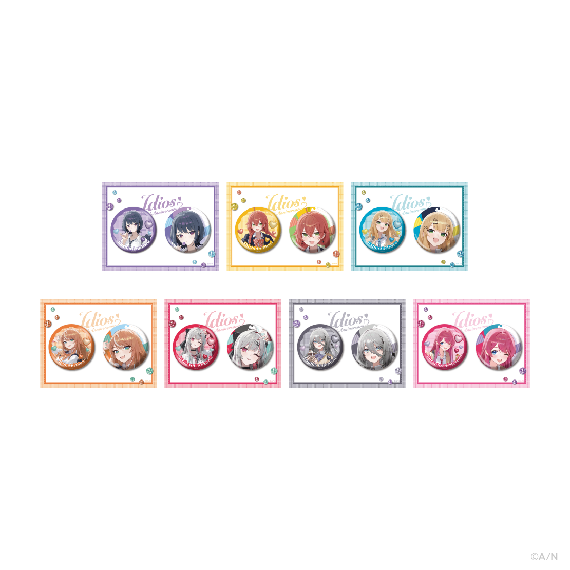 【Idios 3rd Anniversary】缶バッジセット