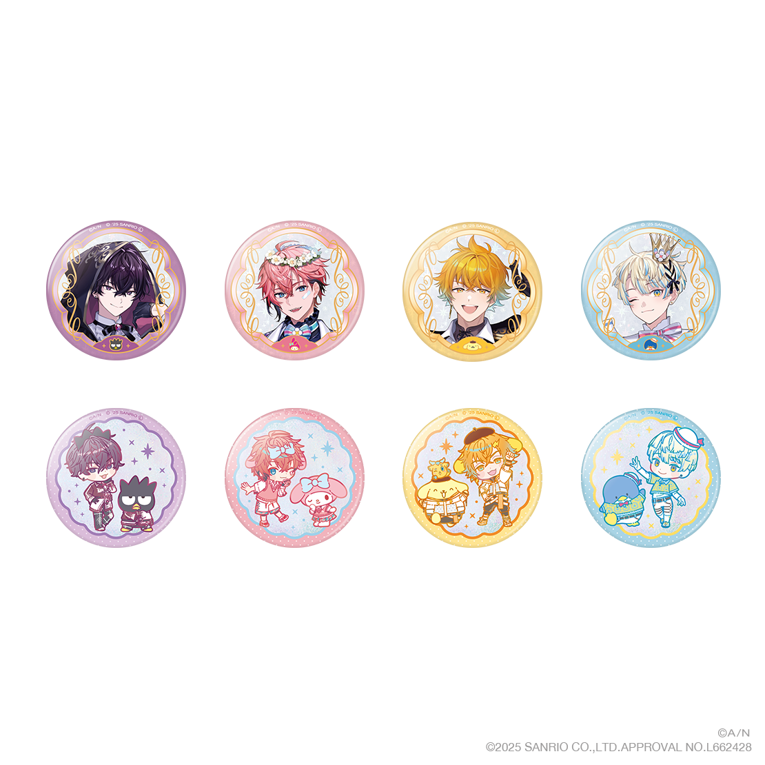 【Oriens×サンリオキャラクターズ】ランダムキラキラ缶バッジ