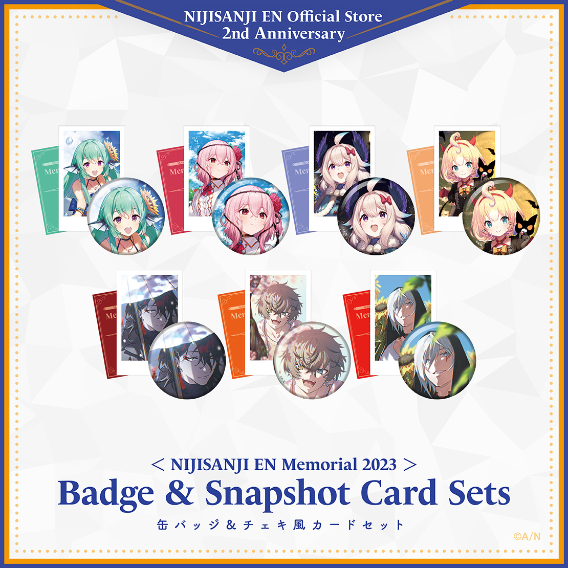 【NIJISANJI EN Memorial 2023】缶バッジ＆チェキ風カードセット