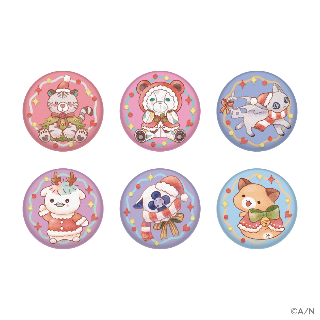 【りとるくりすますぱーてぃー！】刺繍入り缶バッジ【にじりとる】