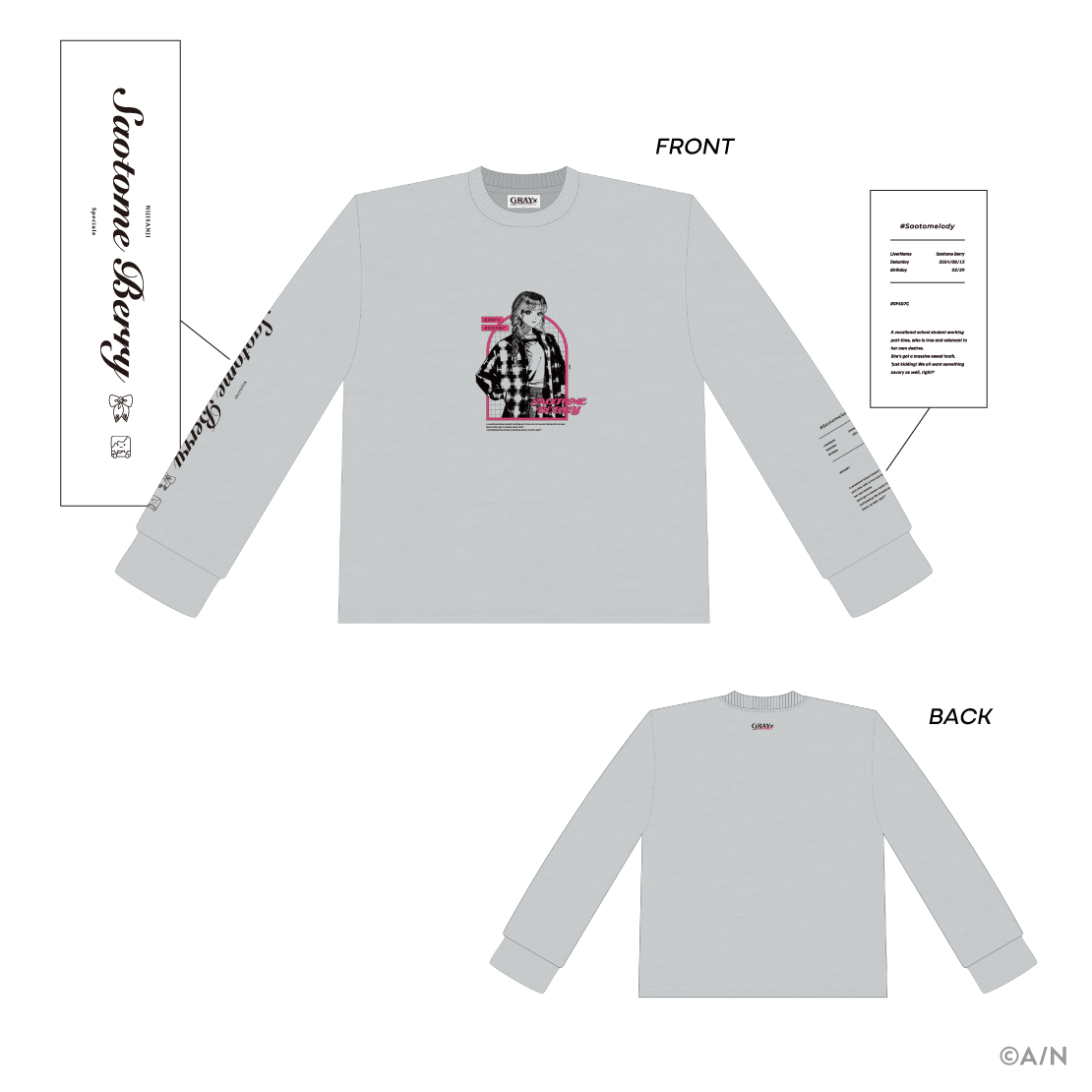 【GRAY×ACCENT】ロングスリーブTシャツ