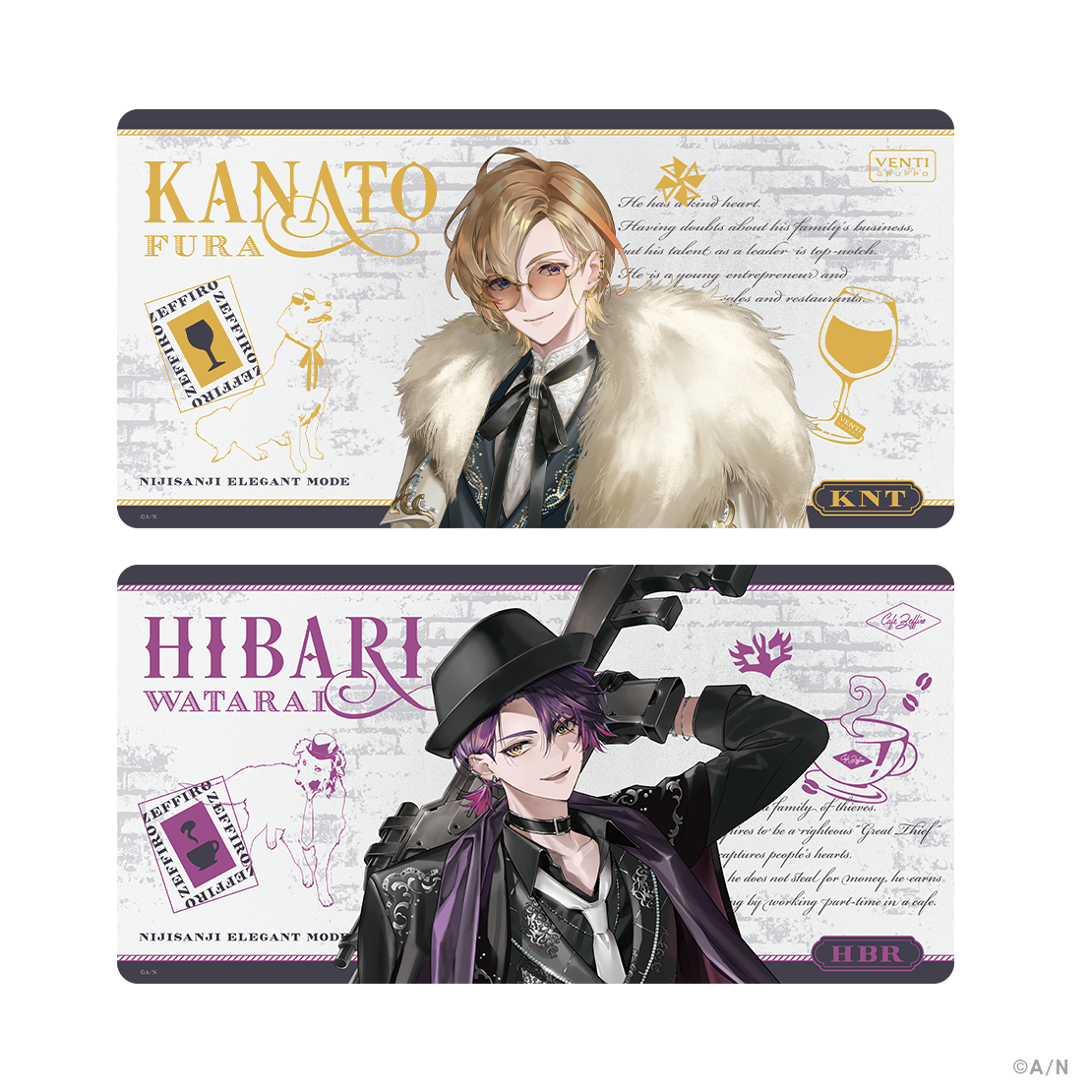 【NIJISANJI Elegant Mode Type：Kanato&Hibari】大判ラバーマット