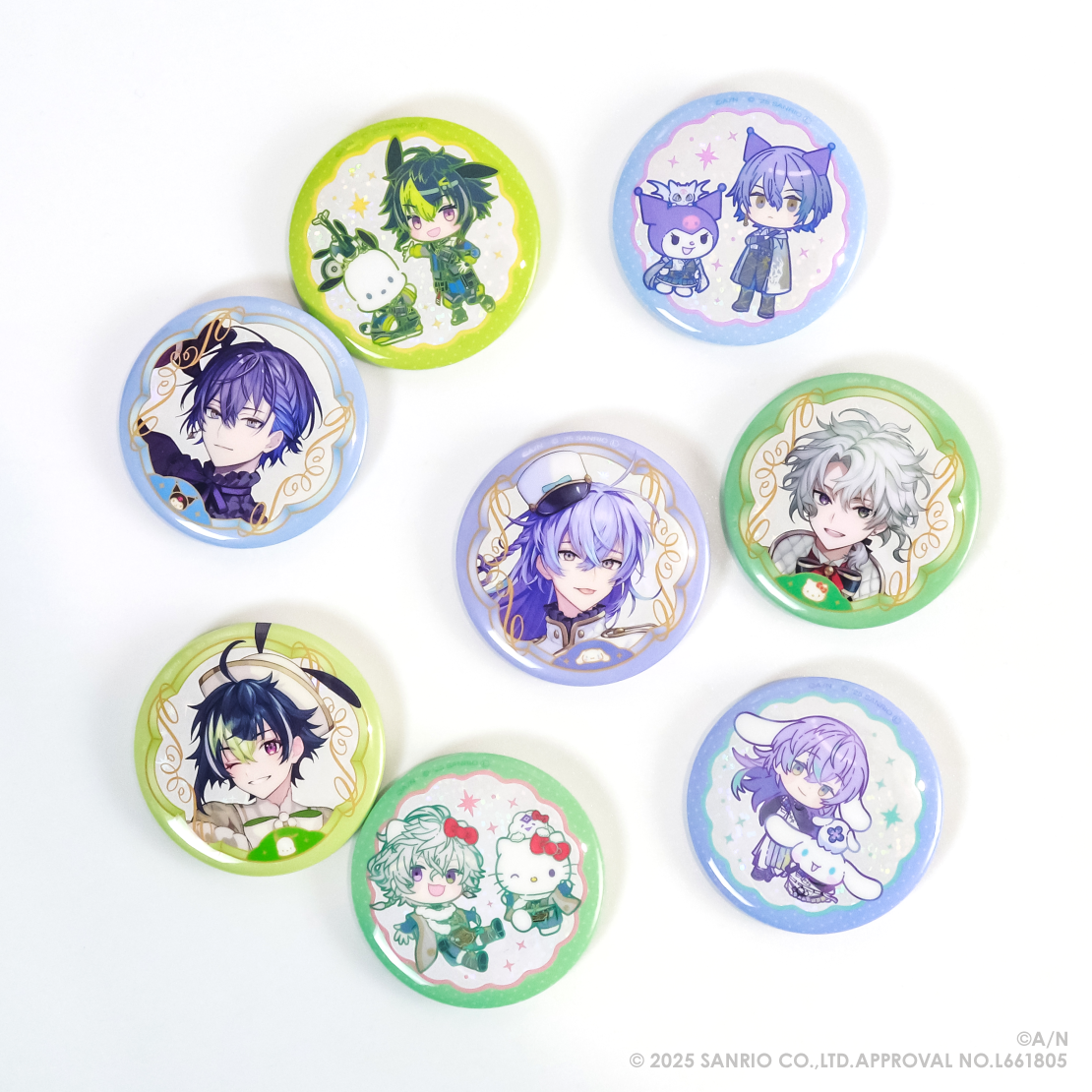 【Dytica×サンリオキャラクターズ】ランダムキラキラ缶バッジ
