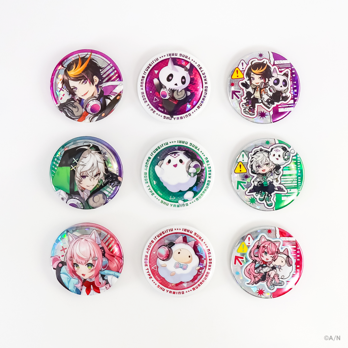 【NIJISANJI Buddy Mode Type：Shu, Kagetsu & Nari】ランダムホログラム缶バッジ