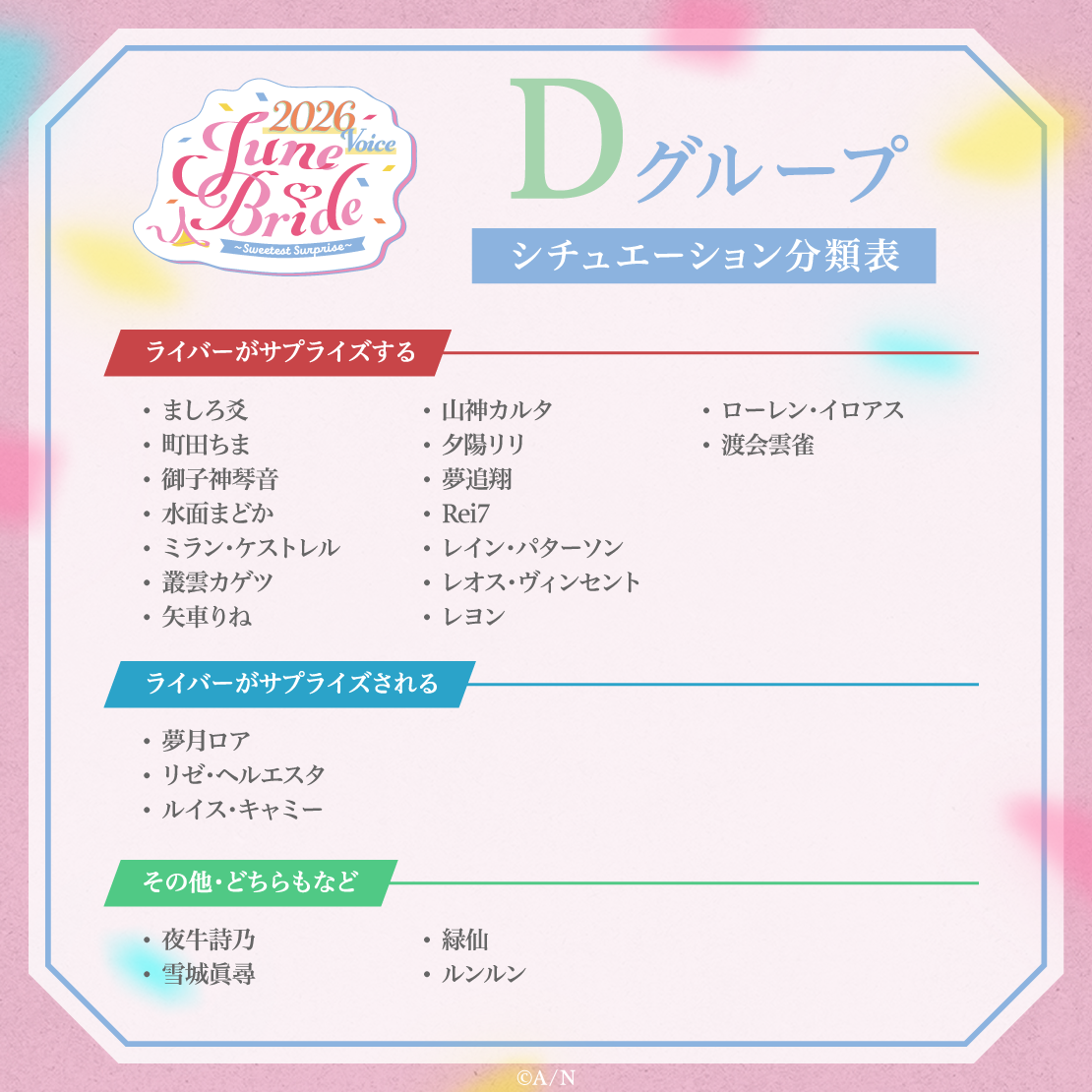 ジューンブライド2026ボイス～Sweetest Surprise～ - Dグループ