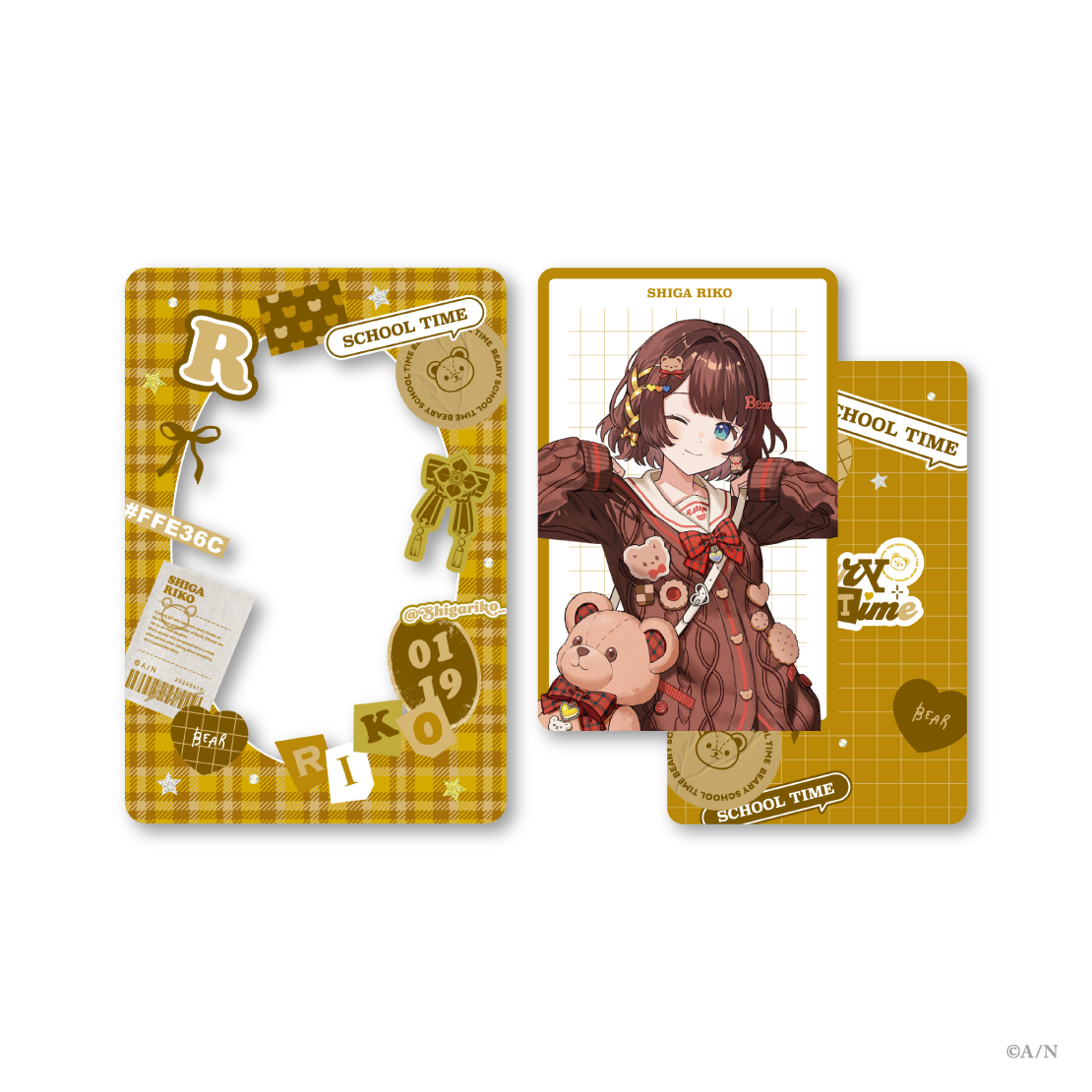 【Beary School Time】フォト風カード＆硬質カードケース