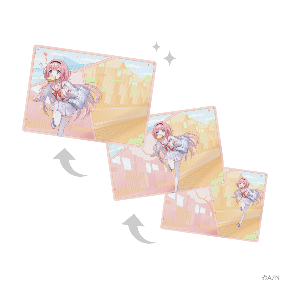 【食パンダッシュ】レンチキュラーアート