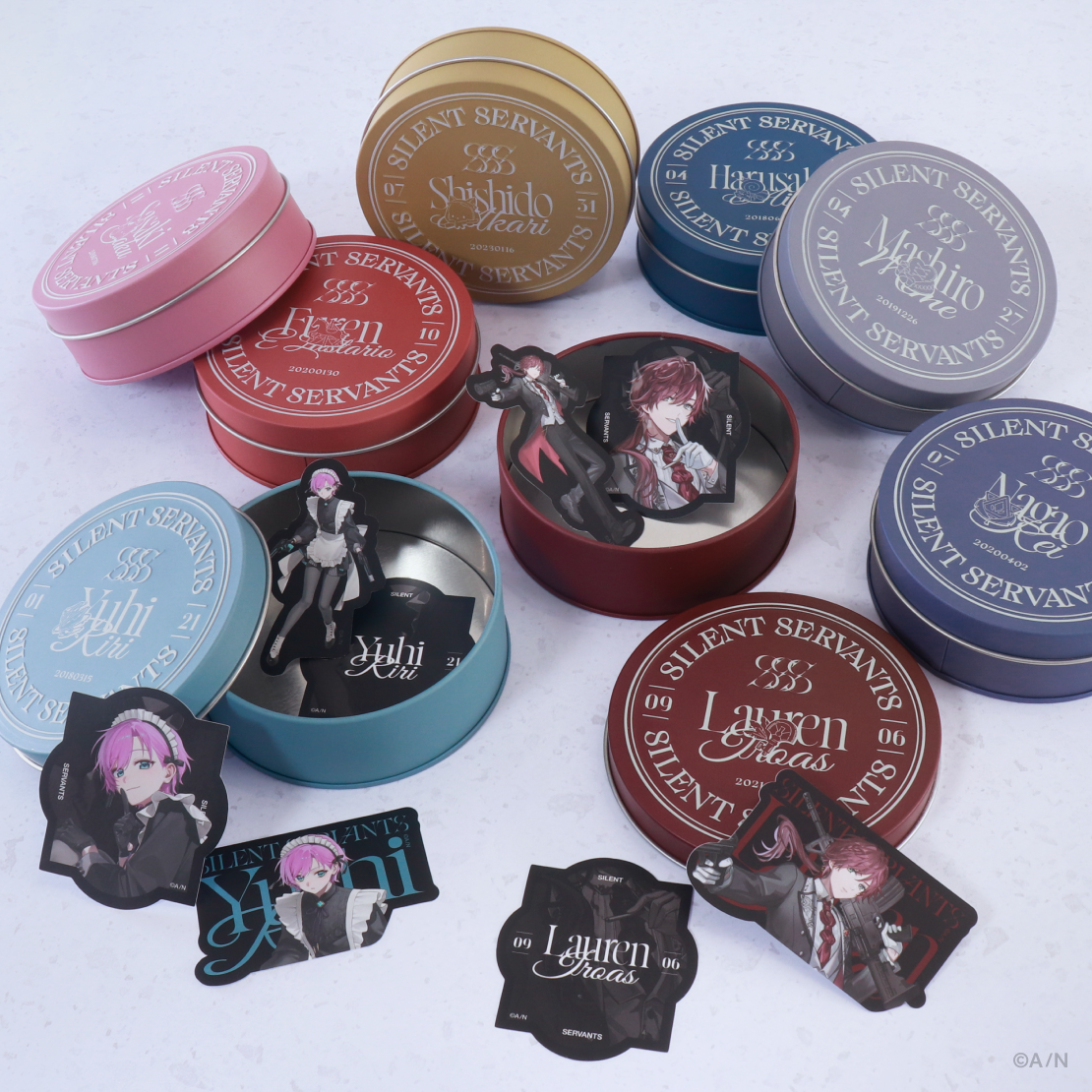 【SILENT SERVANTS】缶入りステッカーセット