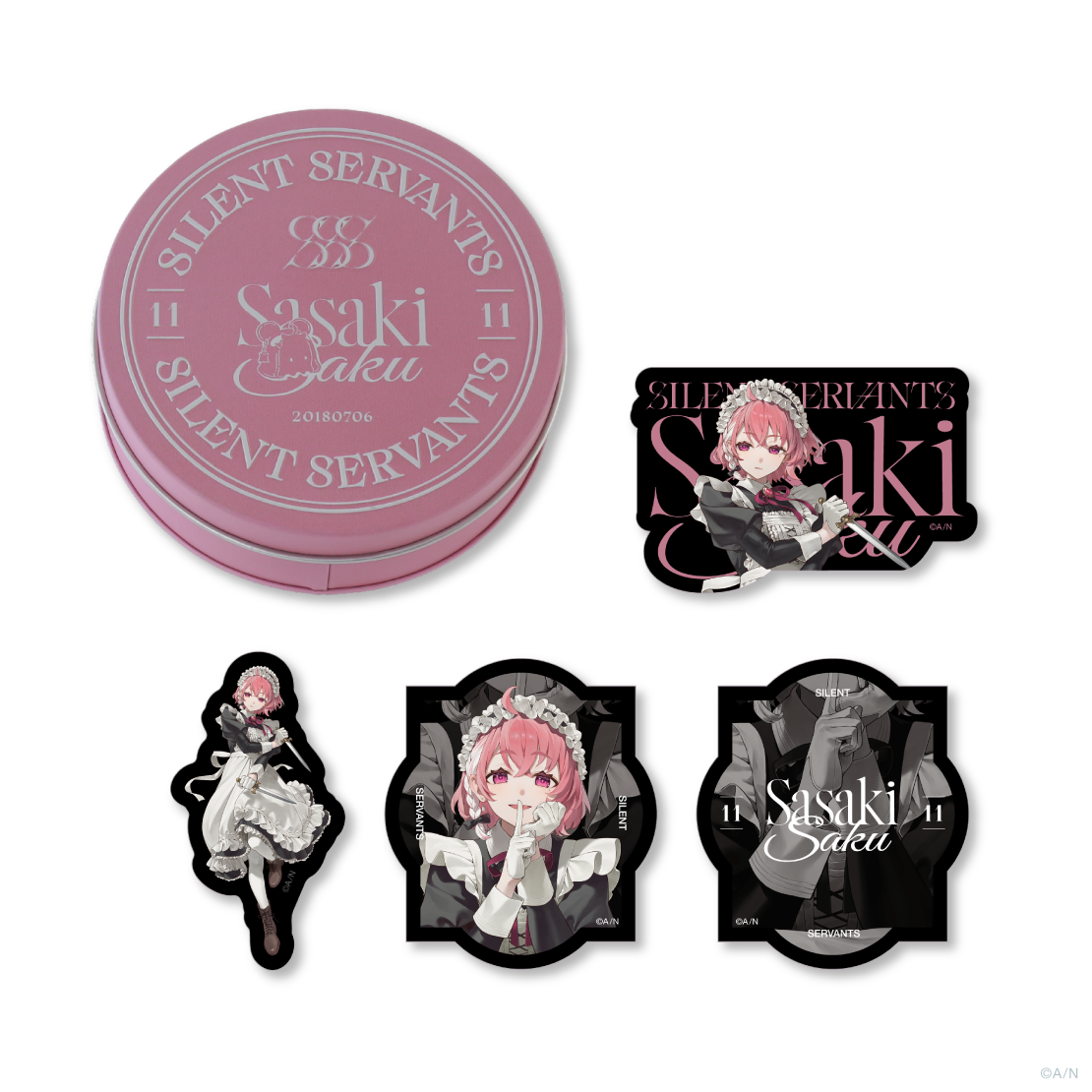 【SILENT SERVANTS】缶入りステッカーセット
