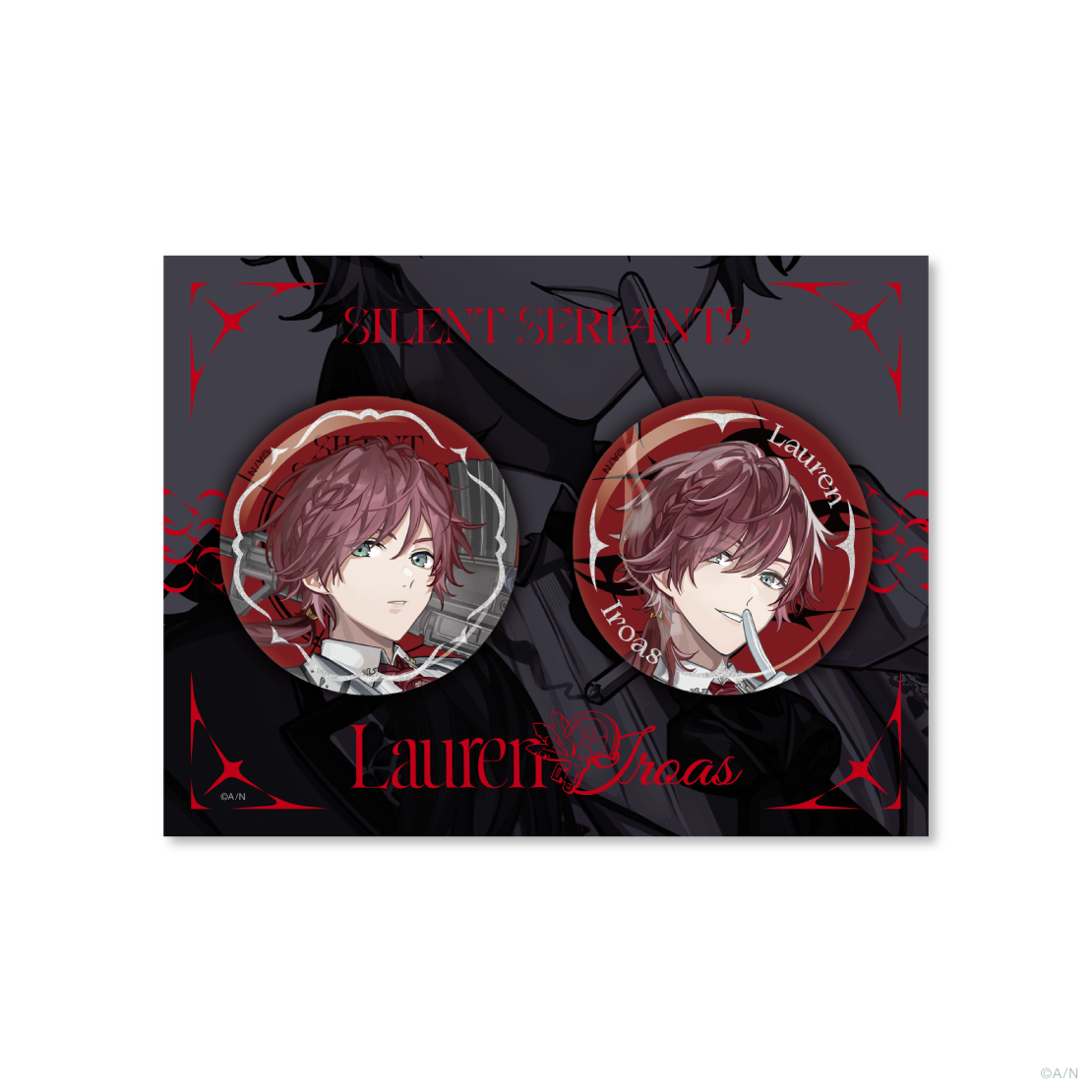 【SILENT SERVANTS】箔押し缶バッジセット
