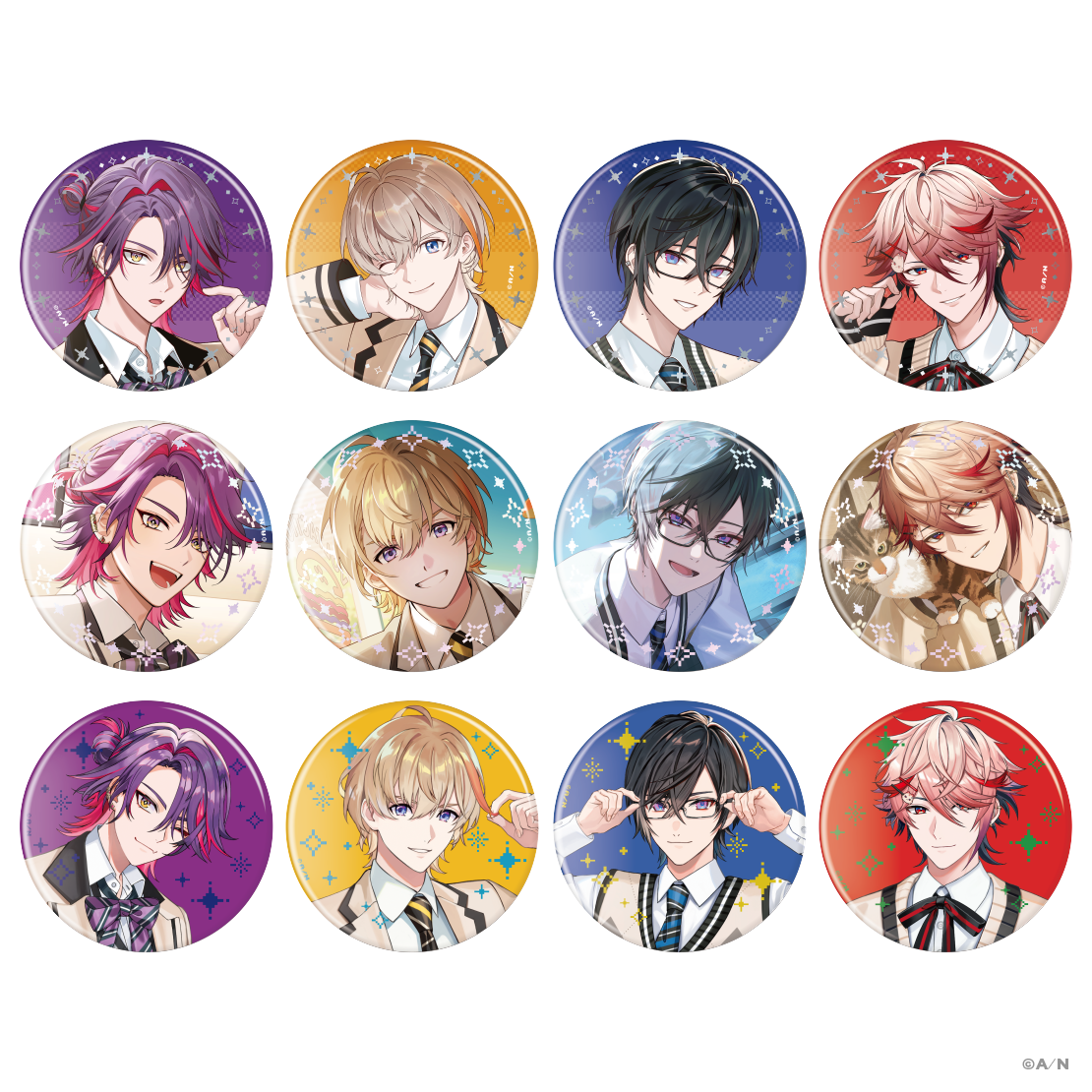 【学園ゔぉるたくしょん】ランダム箔押し缶バッジ