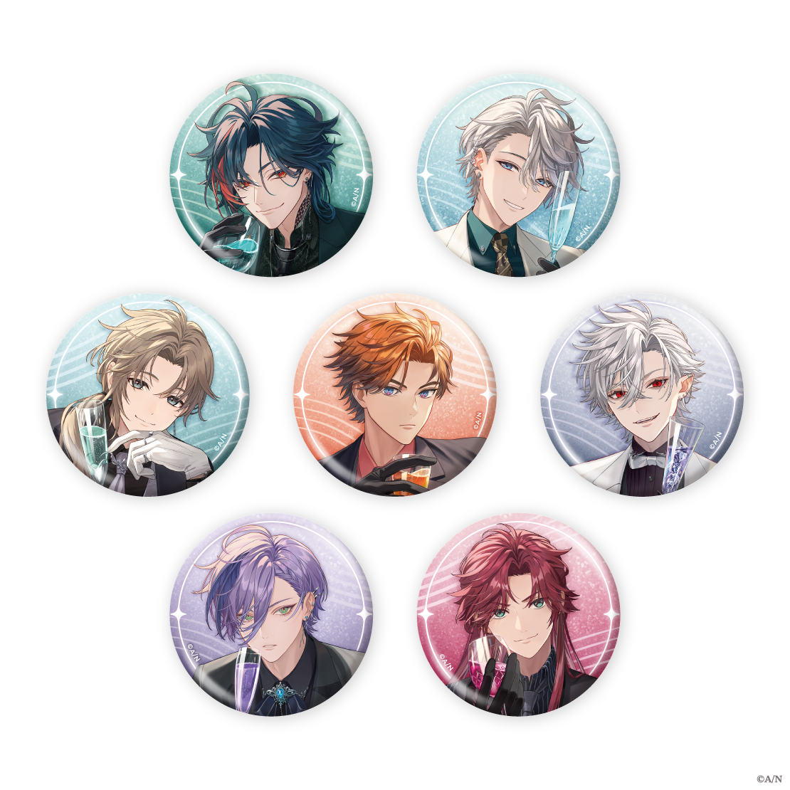 【にじネイル Shiny】ランダムグリッター缶バッジ