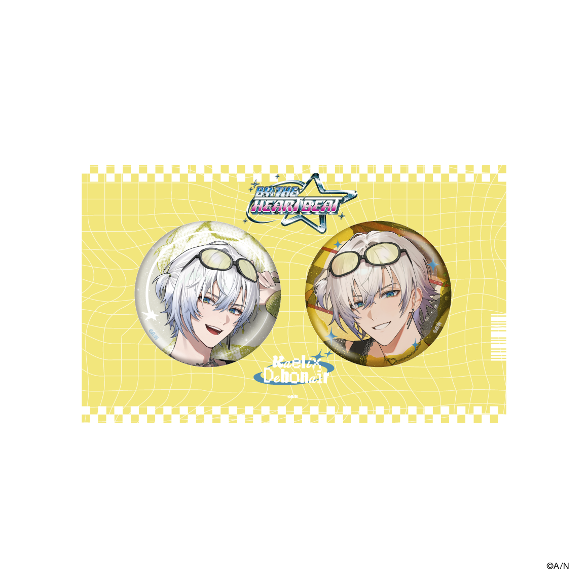【BY THE HEARTBEAT】グリッター缶バッジセット