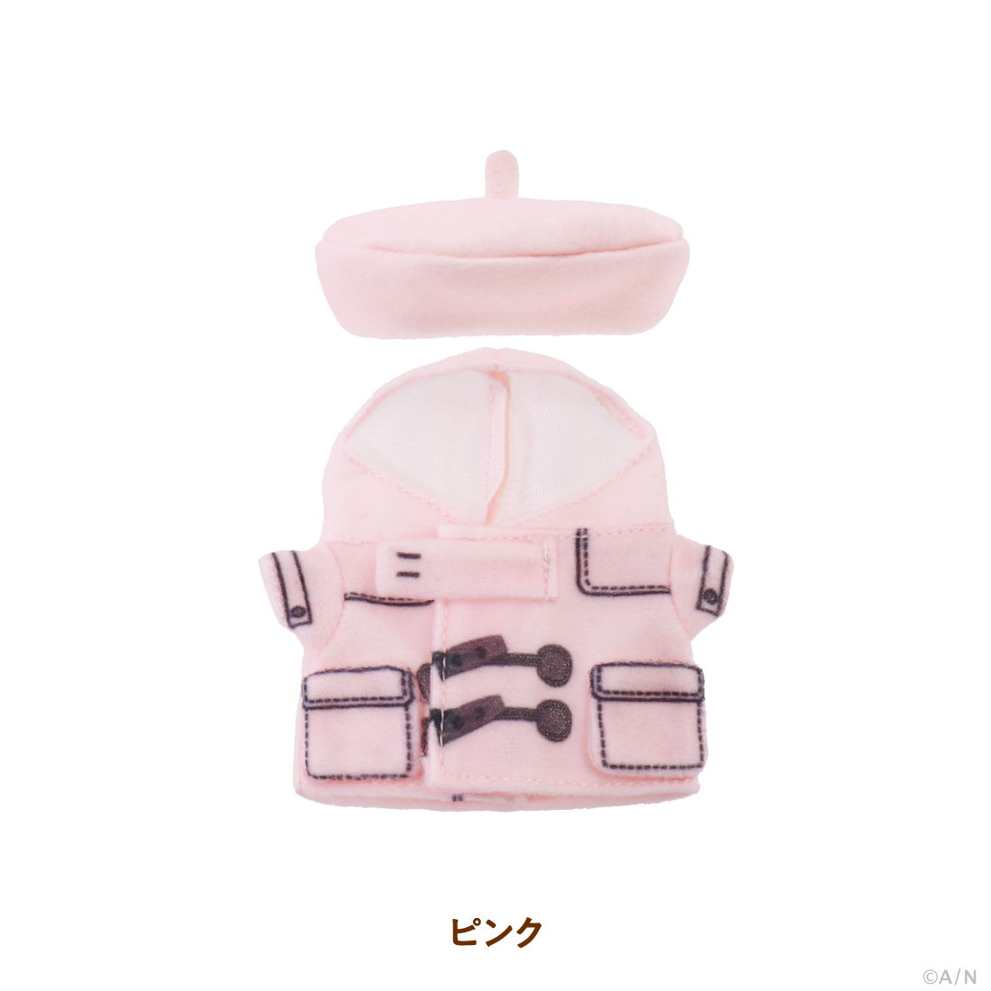 【OrenToko】にじぱぺダッフルコート&ベレー帽セット【にじぱぺカスタム】