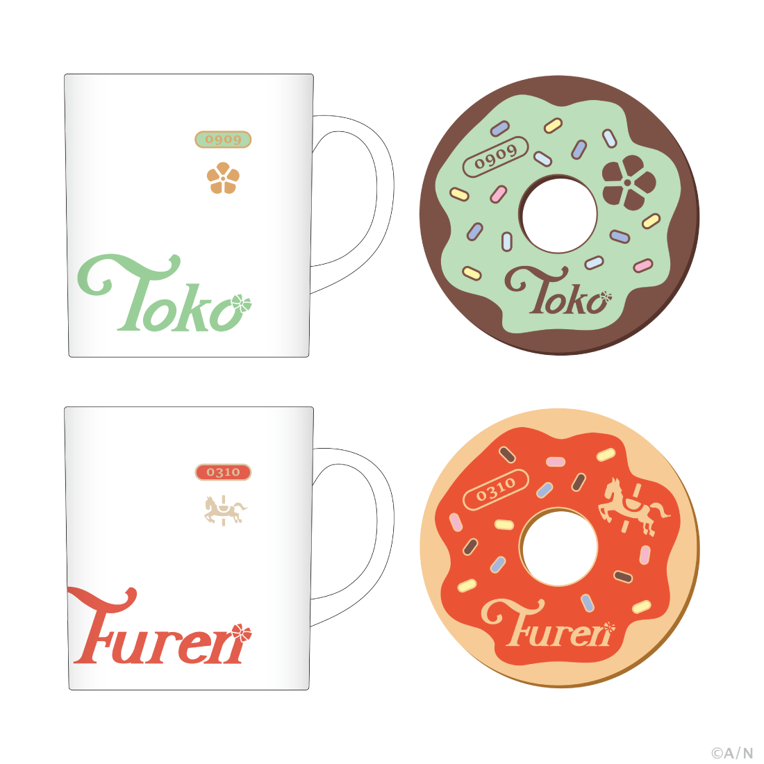 【OrenToko】マグカップ&ラバーコースターセット