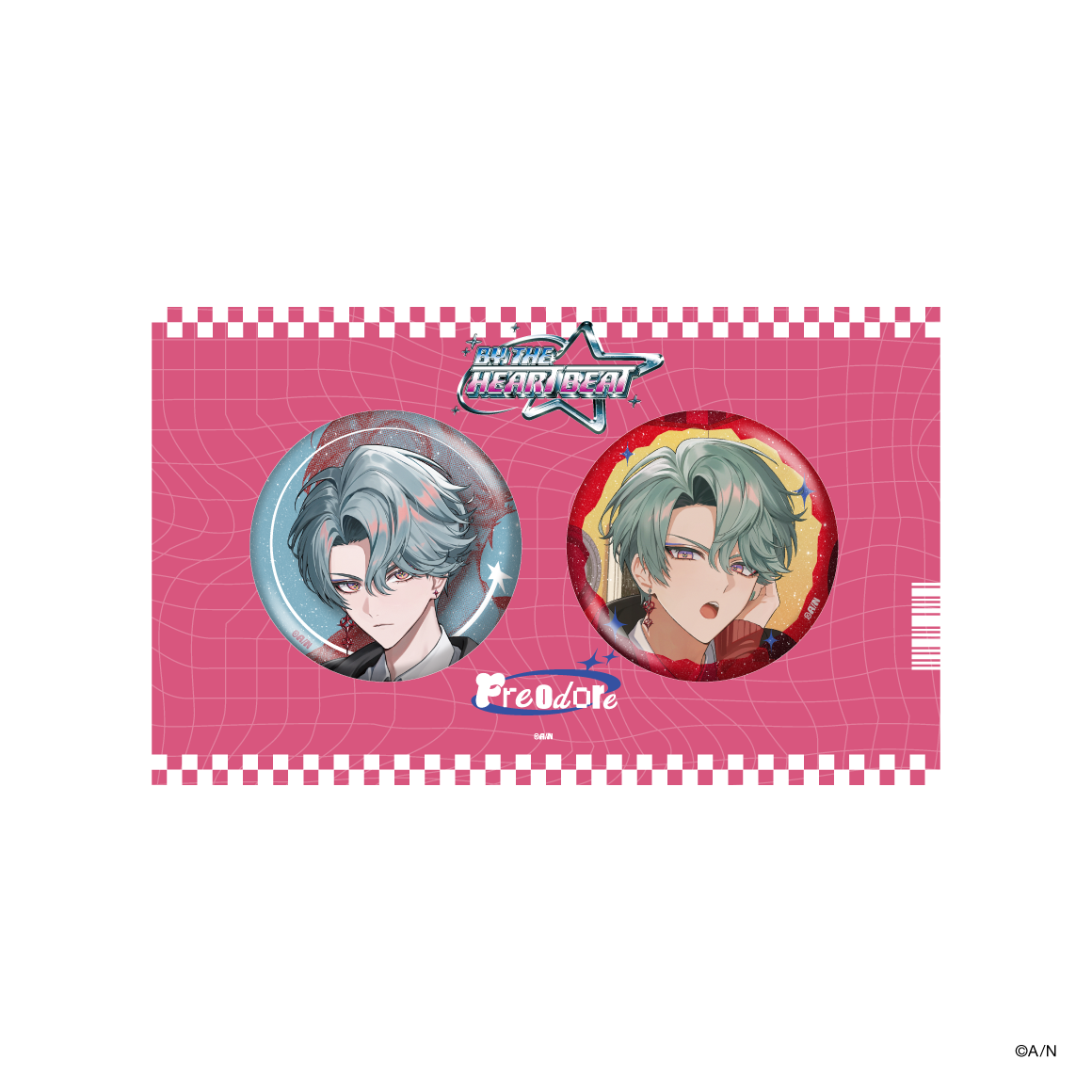 【BY THE HEARTBEAT】グリッター缶バッジセット