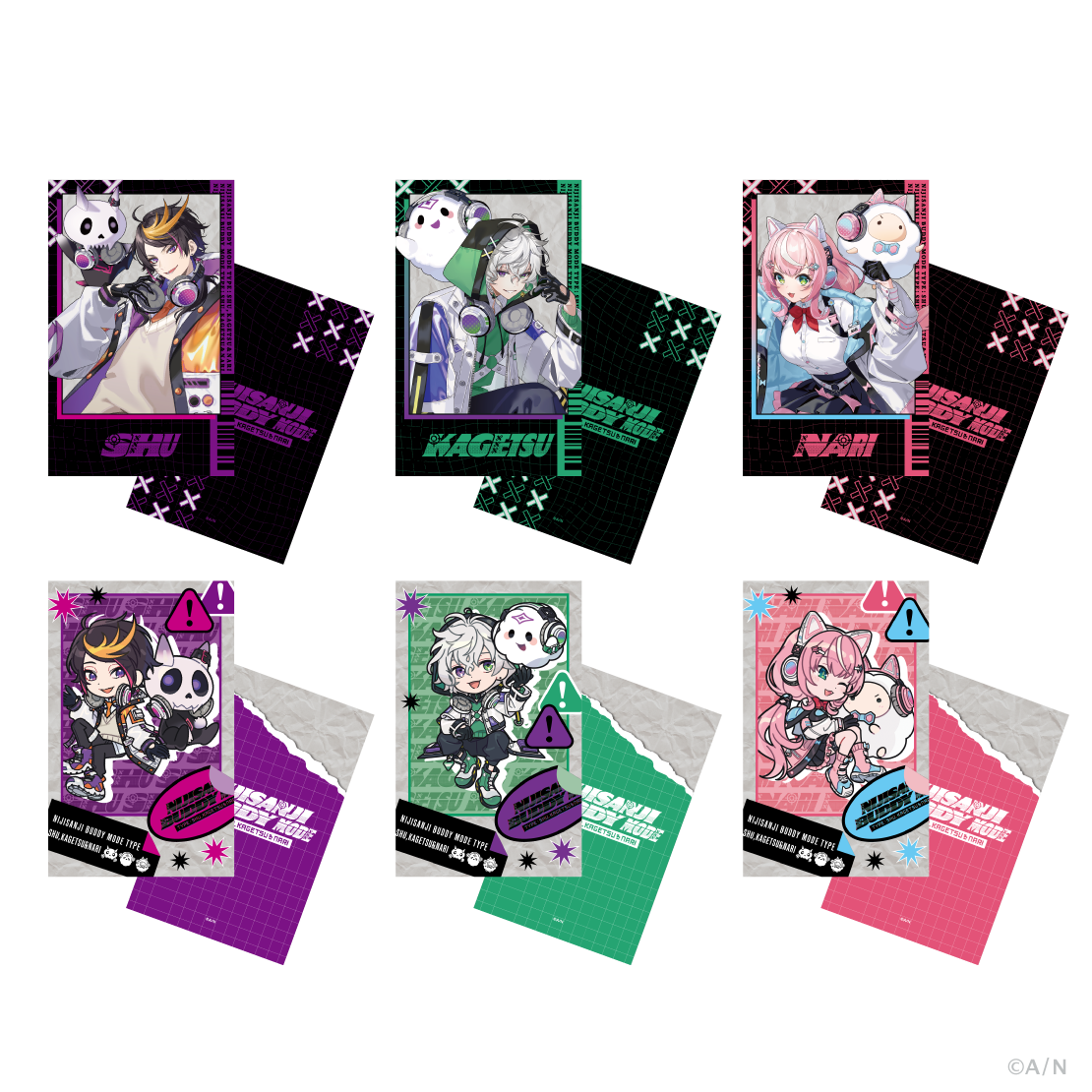 【NIJISANJI Buddy Mode Type：Shu, Kagetsu & Nari】ランダムチェキ風カード
