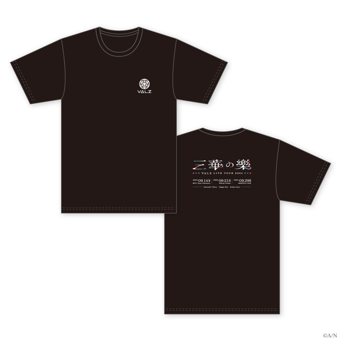 【VΔLZ LIVE TOUR 2024 三華の樂】Tシャツ ライバー 関連タグ 商品を選択